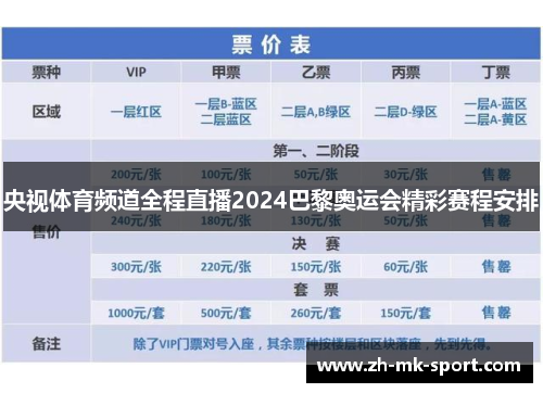 央视体育频道全程直播2024巴黎奥运会精彩赛程安排